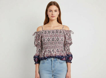 sukienka tunika boho: Bershka, Bluzka damska, rozmiar M