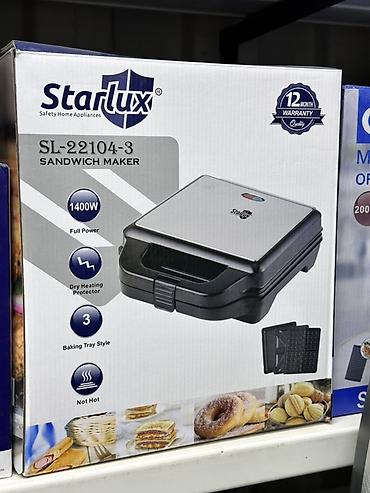 Сэндвичница Starlux SL-22104-3 - Мощность: 1400 Вт (Full Power) — at lalafo.kg Сэндвичница Starlux SL-22104-3 - Мощность: 1400 Вт (Full Power) —