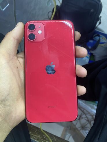 стиральные машины купить бу: IPhone 11, Колдонулган, 64 ГБ, Кызыл, Коргоочу айнек, Каптама, 70 %