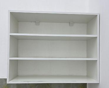 kitab dolablari: Ağ rəngli asma rəf sistemi - Material: laminat/LDSP tipli ağ örtüklü — 1
