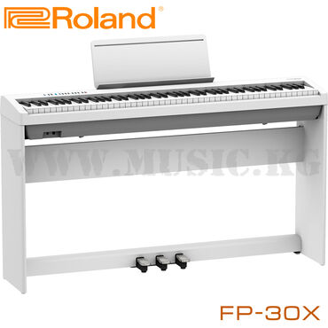 фортепиано ош: Цифровое пианино roland fp-30x wh (в полном комплекте) комплект