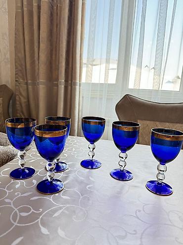 Кухонные принадлежности: Бокалы, цвет - Синий, Чехия — 2