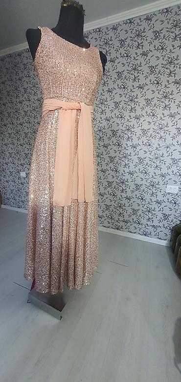 Вечерние платья: Вечернее платье, А-силуэт, Длинная модель, С пайетками, XS — 6