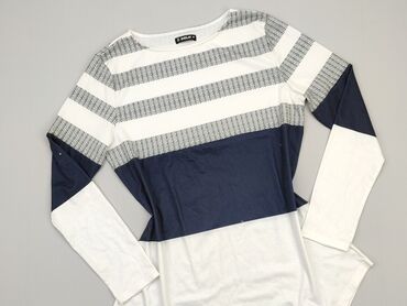 białe bluzki w prążki: Sweter, M, stan - Bardzo dobry