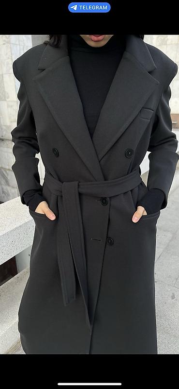 Пальто: Пальто, Классика, Осень-весна, Длинная модель, S, M — 9