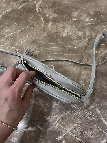 Çantalar: Qadın çanta və bel çantası dəsti 1) Açıq mavi bucket tipli çanta - — 6