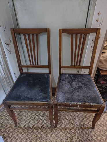стул деревянный с мягким сидением: Стулья С обивкой, Б/у