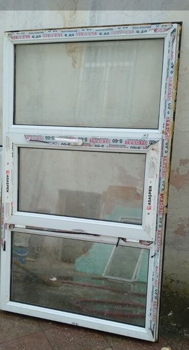 ağ şəkil: PVC pəncərə bloku 2 ədəd olcusu 103x171 qiymeti bir ədəd 70 azn -