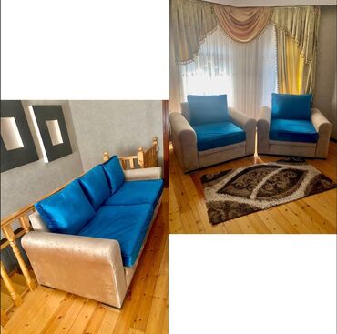 Bitkilər: İşlənmiş, Divan, 2 kreslo, Bazasız, Açılmayan