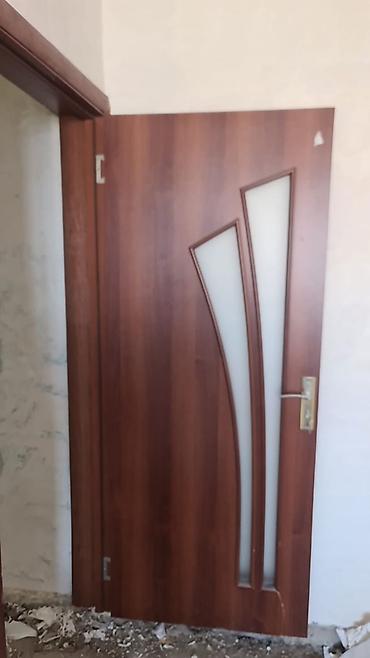 qoz sekili: Taxta interyer qapısı – şüşəli dekor 2.5x80 2 eded qapi - Material — 1
