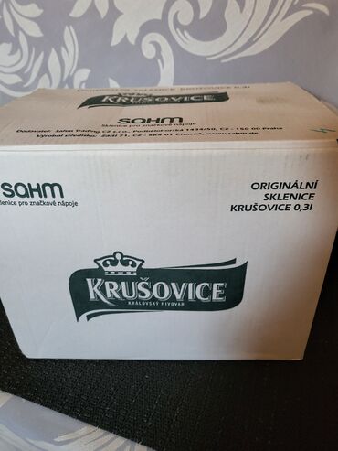 Čaše: Case nove za pivo orig.Krusovice Ceska. Nove case,komada 6 u ceni,sve — 3