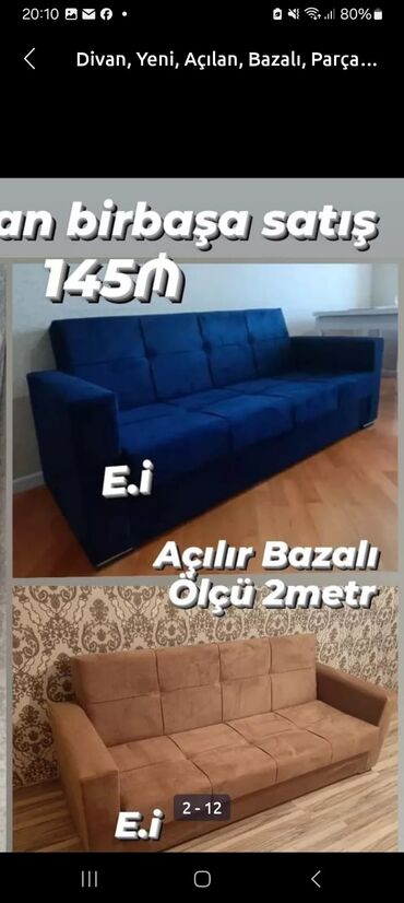 Divanlar: Divan, Yeni, Açılan, Bazalı, Nabuk, Ödənişli çatdırılma — 3