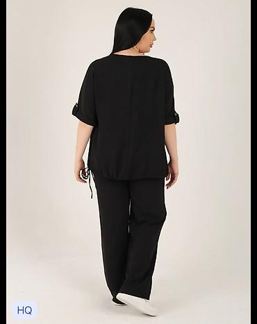 pull and: Брючный костюм, Прямые, Made in KG, Вискоза, Лето — 4