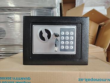 Pul yeşiyi, kassa altları: Elektron şifrəli mini seyf - Material: qalın metal korpus, mat qara — 1