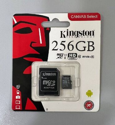 запись музыки: Карта памяти microSD Kingston Canvas Select SDXC/*SP HD 256 GB
