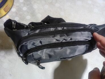 купить бассейн каркасный: Sport bel çantası - Rəng: tünd boz - Material: suya davamlı sintetik