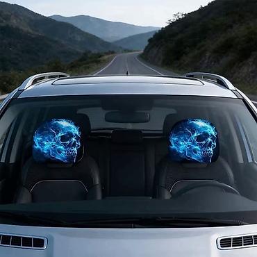 ćopavac guma: Fa, Navlake za naslon za glavu sedišta u automobilu sa 2D printom. Set — 2