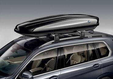 Багажники на крышу и фаркопы: Продаю рейлинги и авто бокс на BMW Original в сборе с ключами!!!