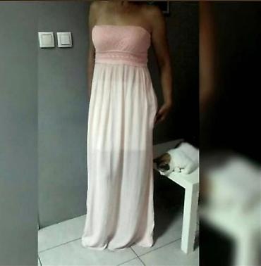 pull: Duga haljina bez bretela u nežno roze boji. - Kroj: maxi dužina — 4