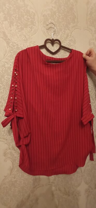 xal xal qadın bluzkaları: 3XL (EU 46), rəng - Qırmızı