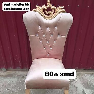Stullar: Klassik üslubda süslənmiş taxtalı yemək otağı stulları - Model: “Yeni — 2
