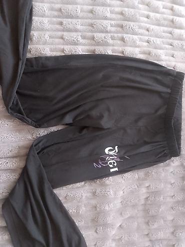 kişi şalvarı: Qara rəngli unisex idman şalvarı - Model: straight-fit, elastik bel — 2
