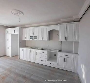 Sifarişlə mətbəx mebeli: Sifarişlə mətbəx dəsti, Özü çəkən petlələr, MDF, Kredit yoxdur, Pulsuz çatdırılma, Rayonlara çatdırılma — 19