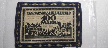 Numizmatika i filatelija: Bielefeld tekstilni notgeld – 100 Mark, 1921. - Originalni „Notgeld“ — 4