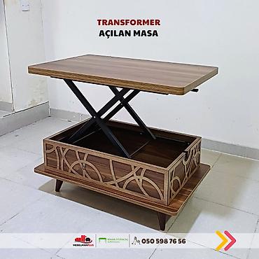 Masalar: Jurnal masası, Yeni, Transformer, Dördbucaq masa — 8