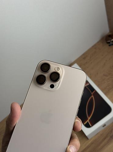 айфон не дорого: IPhone 16 Pro Max, Б/у, 256 ГБ, Desert Titanium, Защитное стекло, Чехол, Кабель, 94 % — 5