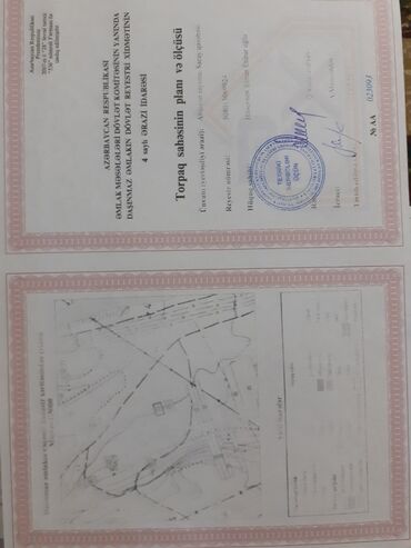 Qarajlar: 6 sot, Tikinti, Mülkiyyətçi, Kupça (Çıxarış)