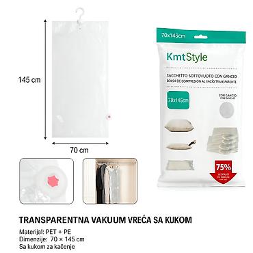 KMT Prozirna vakuum vreća sa kukom 3213520-A Opis: - Providna