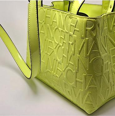 Çantalar: Armani Exchange qadın çantası – neon sarı/yaşıl ton - Struktur: sərt — 1
