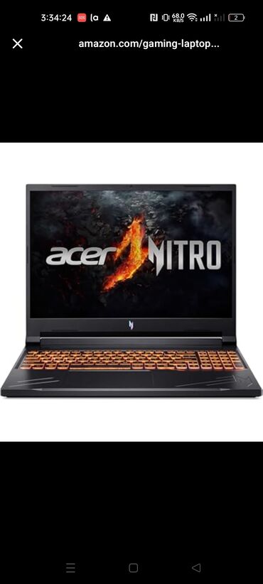 ноутбук core i3: Ноутбук, Acer, 16 ГБ ОЗУ, Intel Core i7, 15.6 ", Новый, Игровой, память SSD