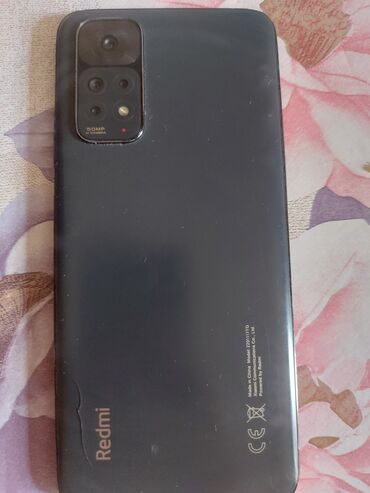 islenmis telefonlar qiymetleri: Xiaomi Redmi Note 11, 128 GB, rəng - Boz, 
 Sensor, Barmaq izi, İki sim kartlı