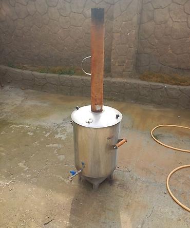 sam: Məişət üçün odunla işləyən samovar/qaynadan – paslanmayan metallı — 1