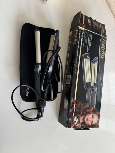 сколько стоит вафельница: Плойка Babyliss, Вид плойки: Тройной, Титаново-керамическое