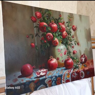 Şəkillər, tablolar: Əl işi yağlı boya tabloları - Mövzular: - Təbiət mənzərələri: çay — 20