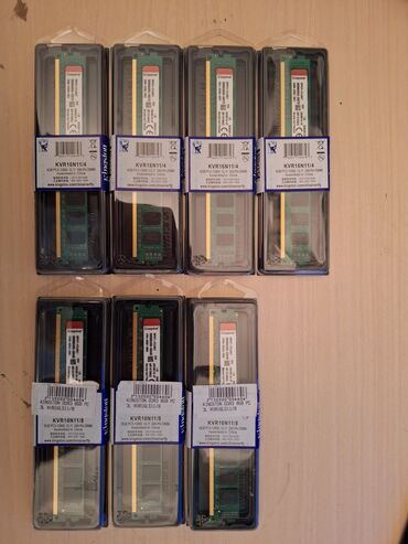 4 gb ddr3: Operativ yaddaş (RAM) Kingston, 4 GB, 1600 Mhz, DDR3, PC üçün, Yeni