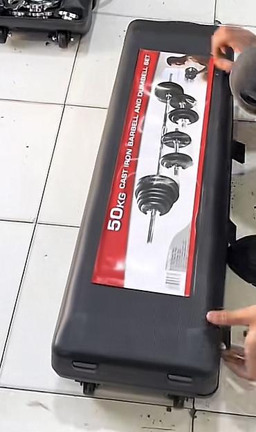50 kq Dəmir Qantel və Ştanq Dəsti – daşıma çamadanında - Ümumi çəki