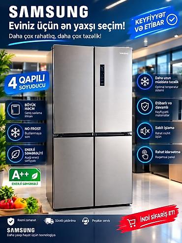Elektronika: Samsung 4 qapılı soyuducu - Geniş həcm: böyük ailələr və çoxlu ərzaq — 1