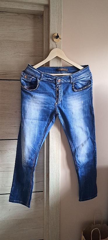 Personal Items: Ženske farmerke od teksasa u srednje plavoj boji sa ispranim efektom — 1
