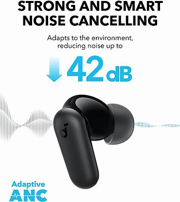 Qulaqcıqlar: Yeni Simsiz (Bluetooth) Qulaqcıqlar, Anker, rəng - Qara — 4
