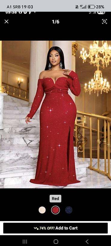 svecani top: Elegantna večernja haljina – model “Red” - Duga, uska silueta koja — 1