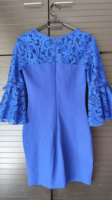 luna srbija haljine: S (EU 36), color - Blue, Cocktail, Long sleeves