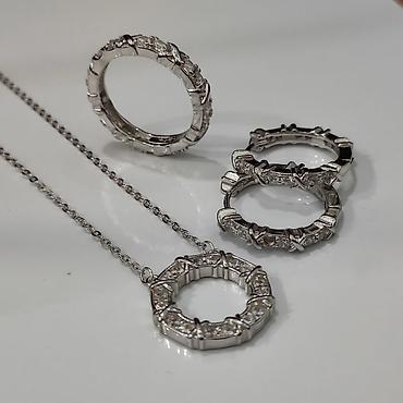 Серебряные наборы украшений: Серебряный Набор 925 пробы Размеры имеются Цена 5000 сом Можете — 6