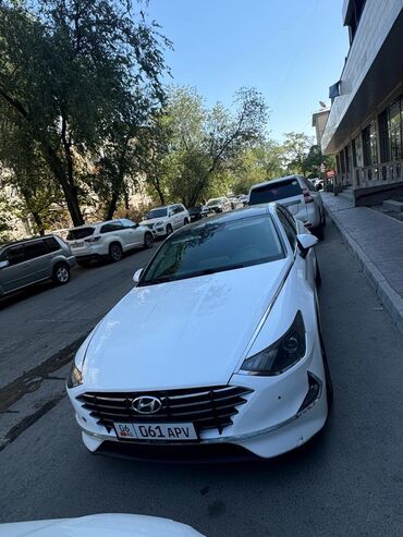 елентра хундай: Белый седан Hyundai Sonata с современным дизайном, оснащенный черной