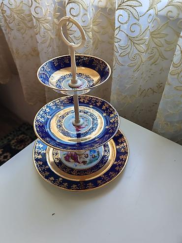 gül şəkli: Kristal qrafin və stəkan dəsti + kəhrəba rəngli qrafin və stəkan dəsti — 3