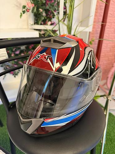 full bike: GXT tam üzlü motosiklet dəbilqəsi - Növ: full-face (tam örtülü) — 1