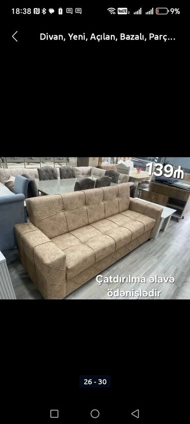 Divanlar: Divan, Yeni, Açılmayan, Bazasız, Nabuk, Ödənişli çatdırılma — 29